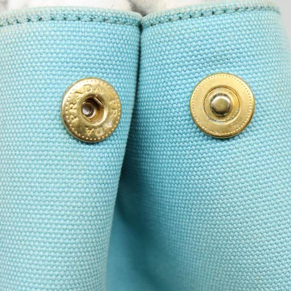 PRADA Canapa GM Hand Bag Canvas 2way Light Blue Auth 87668 - Picture 10 of 16
